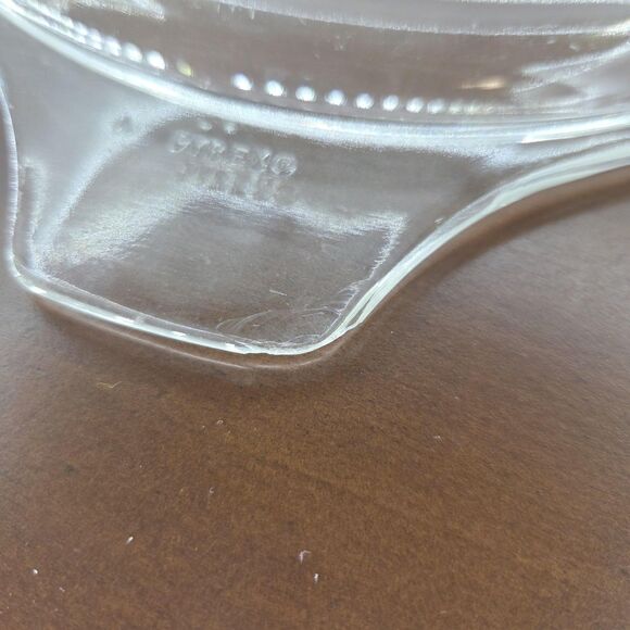 Pyrex Glass Casserole Replacement Lids Lot Of 2 Clear Round 475-C31 With Handles - Picture 9 of 9